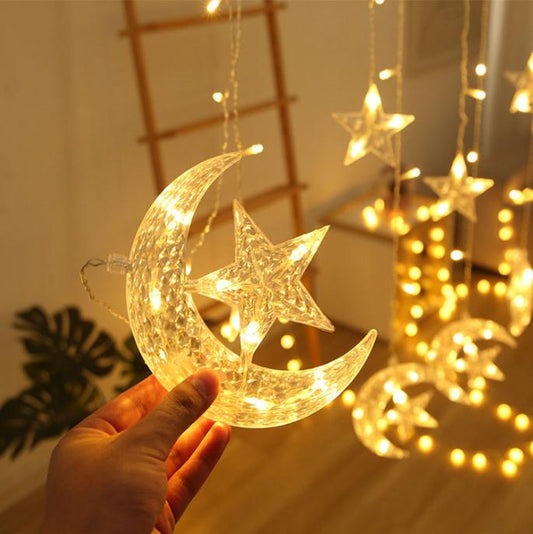ستار ضوئي نجمة وهلال⭐️🌙              رمضان كريم 😍