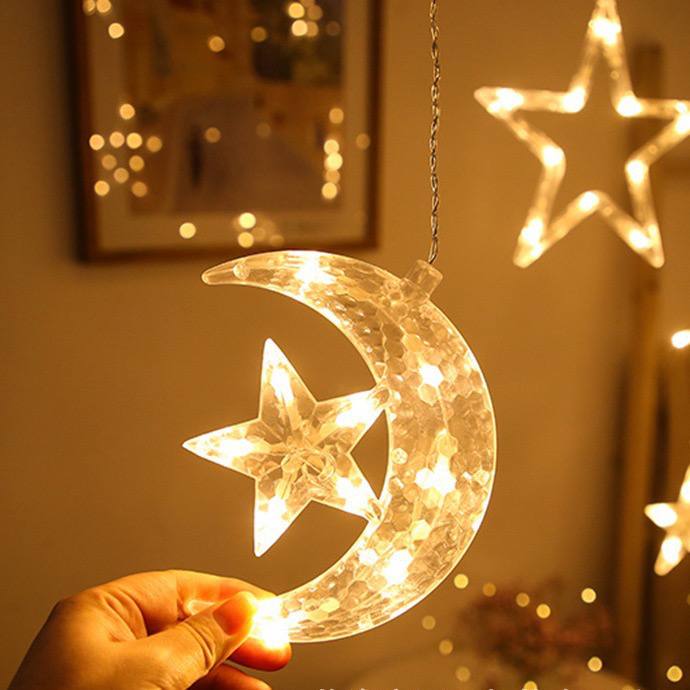 ستار ضوئي نجمة وهلال⭐️🌙              رمضان كريم 😍
