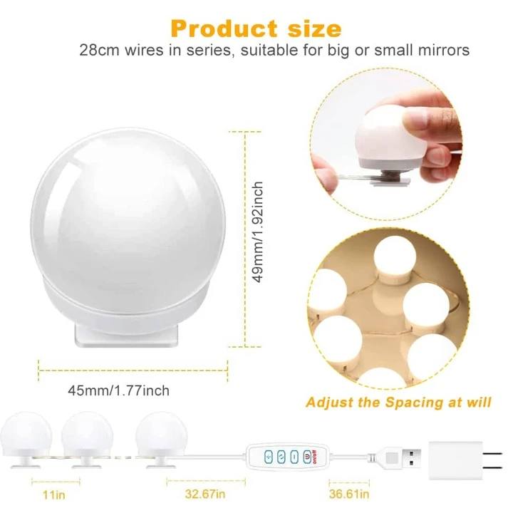 Ampoules LED pour miroir de maquillage