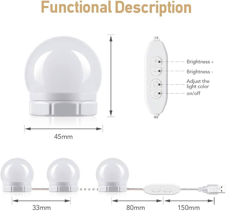 Ampoules LED pour miroir de maquillage